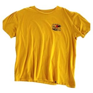 Quicksilver "Vintage Style" T-Shirt Yellow "Animal Party" Size XL